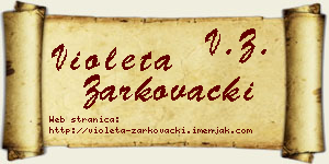 Violeta Žarkovački vizit kartica